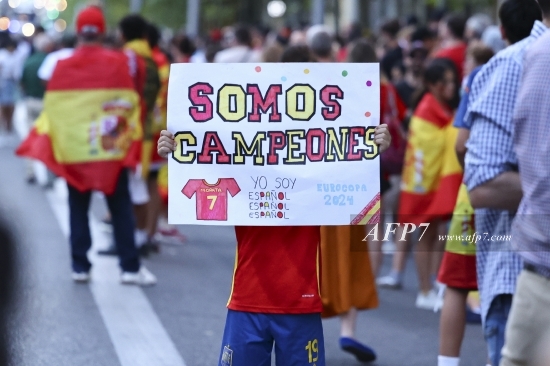 FOOTBALL - CELEBRATION OF SPAIN TEAM IN MADRID