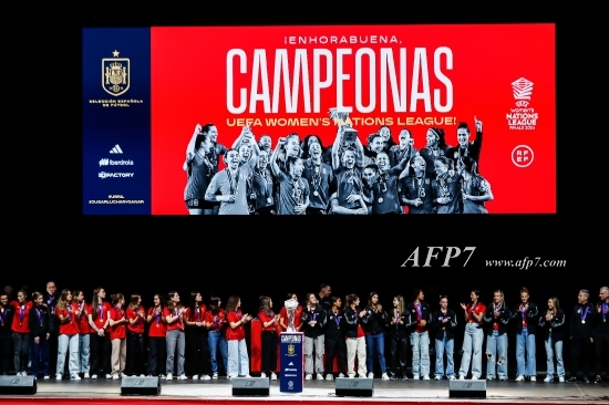 FOOTBALL - NATIONS LEAGUE - SPAIN WOMEN TEAM CELEBRATION IN MADRID